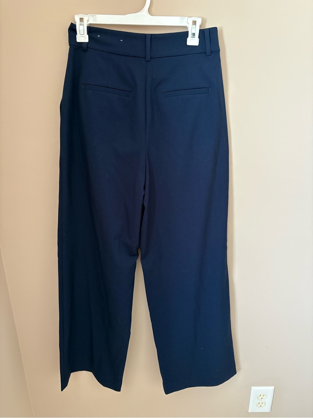 Loft Peyton Wide-Leg Trousers in Navy size 4 - Picture 5 of 5